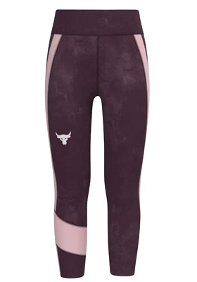 NEW Under Armour Project Rock Girls Ankle Crop Leggings 1359255 569 Youth LARGE - Image 1 of 3