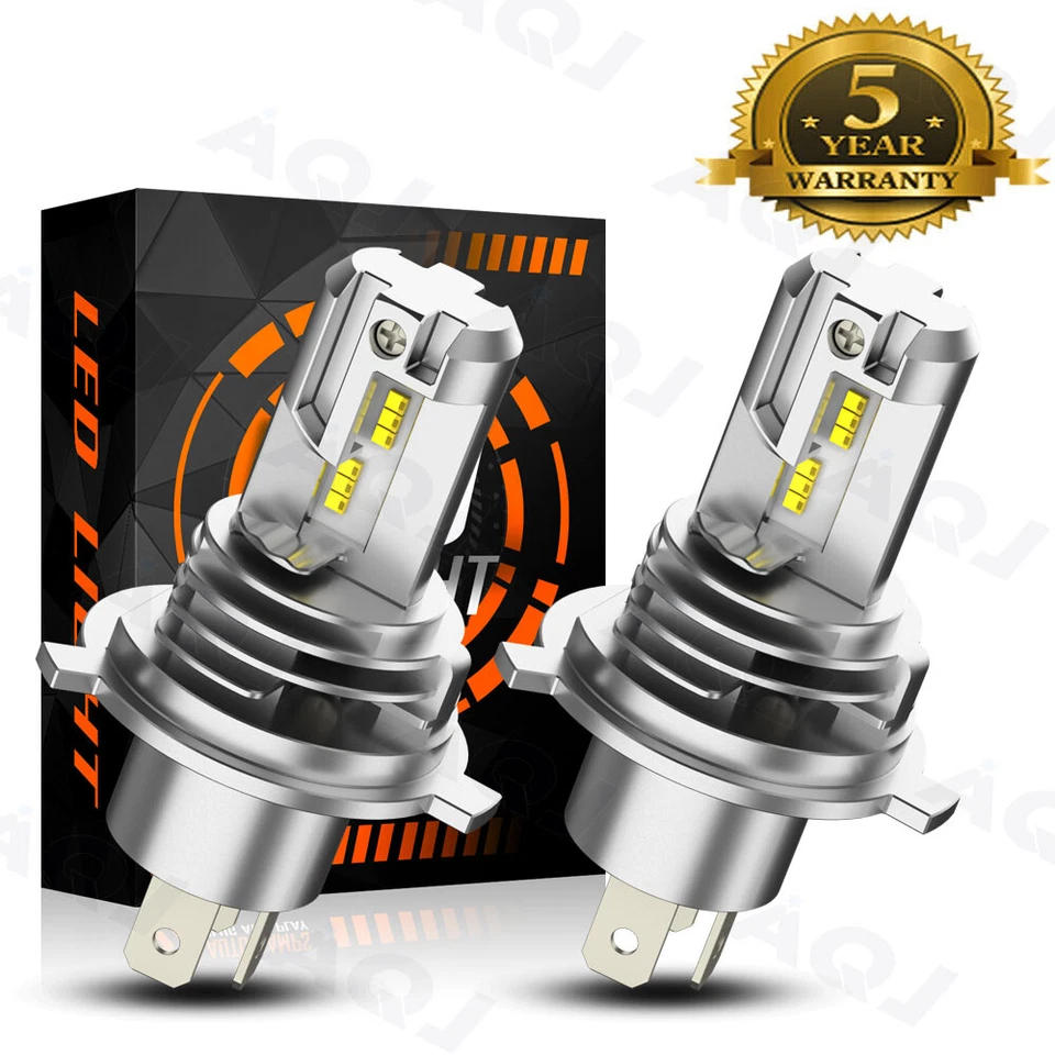 2x H4 6000K White LED Headlight Bulbs 9003 For Can-Am Spyder F3-T SM6 2016-2017 - Изображение 1 из 4