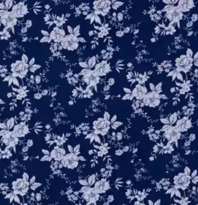 Cenefa de granja, estilo rústico, decoración floral azul, 42" W x 14" L extendida plana Foto 1 de 3