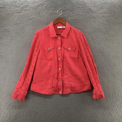 Chaqueta de Encaje Chicos Para Mujer 1 Rosa Manga Larga Cuello Botón Bolsillo Frontal Informal Foto 1 de 4