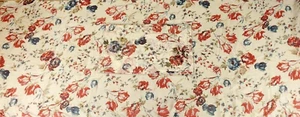 White Red & Blue Floral Print Head Neck Scarf 80" X 32" New in Package - Picture 1 of 6