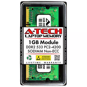 Kingston KVR533D2S4/1G A-Tech Equivalent 1GB DDR2 533 SODIMM Laptop Memory RAM - Picture 1 of 2
