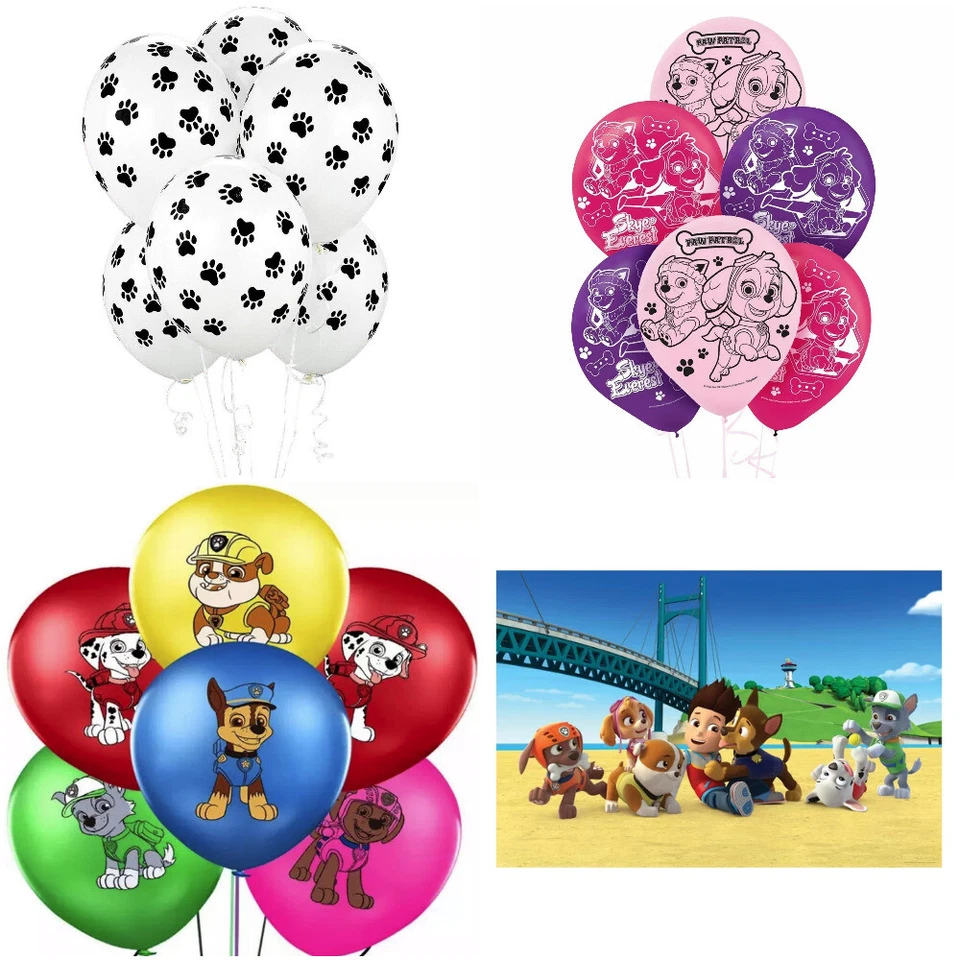 Paw Látex Festa Skye Marshall Chase Balões Foil Patrulha Capa Decoração - Imagem 1 de 1