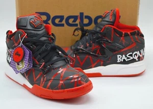 VERY RARE Reflective Reebok Pump Omni Lite x Basquiat Crowns Black/Red/White sz9 - Picture 1 of 10