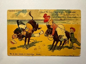 Antique Edwardian Tom Browne Comedic Postcard - Picture 1 of 2