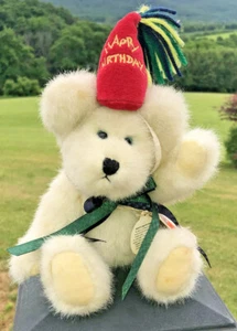 Boyds Bears H. B. BEARWISH #903003 2001 8" Plush Happy Birthday Bear W/Hat - Picture 1 of 10