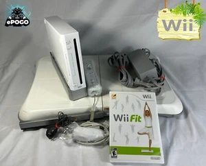 Consola Nintendo Wii y paquete de ajuste lote con tablero de equilibrio controladores cables juego! - Imagen 1 de 5