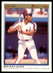 1991 O-Pee-Chee Premier Moises Alou Baseball Cards. #3