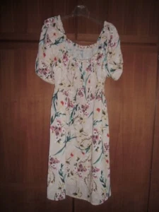 Bodyflirt@Blumenkleid@, Größe:  48, Weiß/Mehrfarbig, Viskose, Damen@TOP@Neu!! - Bild 1 von 4