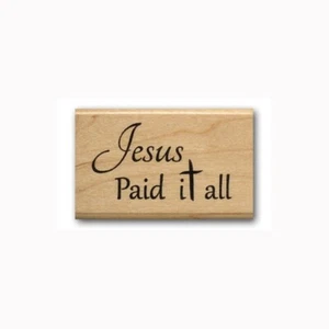 Sello de goma montado Jesús lo pagó todo, cristiano, religioso, Pascua, fe #23 - Imagen 1 de 2