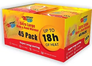Large Hand, Body Warmers (45 Count), up to 18 Hours of Heat, Super Long Lasting - Picture 1 of 6