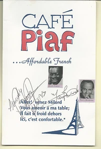 HARRY BELAFONTE & BROCK PETERS SIGNED MENU AUG 1993 BLACK THEATRE FESTIVAL - Picture 1 of 1