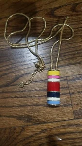 Pre-owned Talbots Gold Tone Colorful Enamel Pendant Necklace  - Picture 1 of 3
