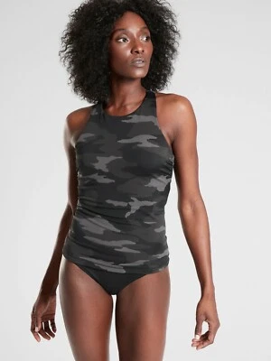 Blusa de natação ATHLETA estilo livre camuflada Tankini 36B/C NOVA #531011 - Imagem 1 de 3