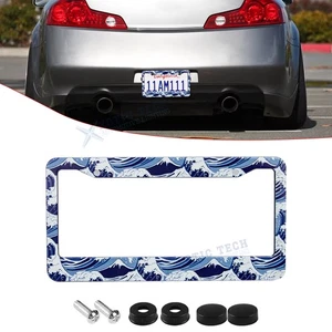 Kit protector de cubierta de matrícula de parachoques delantero de coche de metal acuarela antiarañazos - Imagen 1 de 16