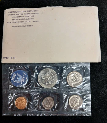1965 US Mint Treasury Department 40% Silver Mint Set  TP 10326 - Image 1 of 2