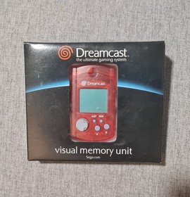 Dreamcast VMU RED SEGA Official OEM Brand New Memory Card DC Rare Visual Unit