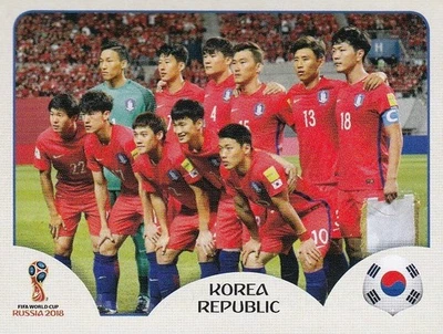 PANINI FUßBALL FIFA WM 2018 RUSSIA Panini Sticker World Cup 2018 Russia No. 493: KOR Korea Republic Team Image NEW