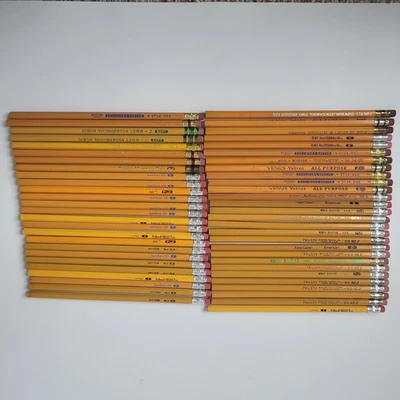 Mixed Lot of 54 Unsharpened No. 2 Pencils Some Vtg Empire Trusty Mirado Venus - Image 1 of 4