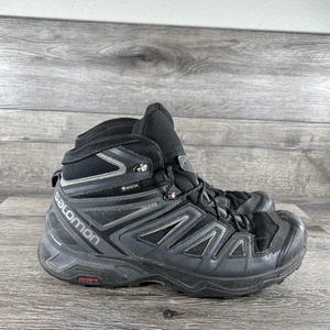 Salomon X Ultra 3 Mid GTX Hiking Boots Mens Size 10.5 Black Gray Gore-Tex 398674 - Picture 1 of 14