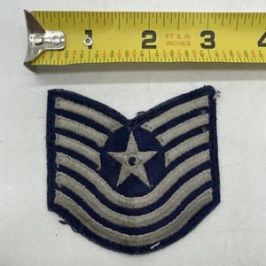 VTG U.S. Military Air Force Master Sergeant Rank Patch E-7 Blue Gray 3” TSgt - Picture 1 of 4