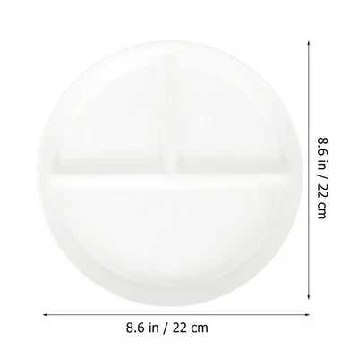 Ceramic Plates Set of 3 Breakfast Plates Serving Platter Meal - Image 1 of 4