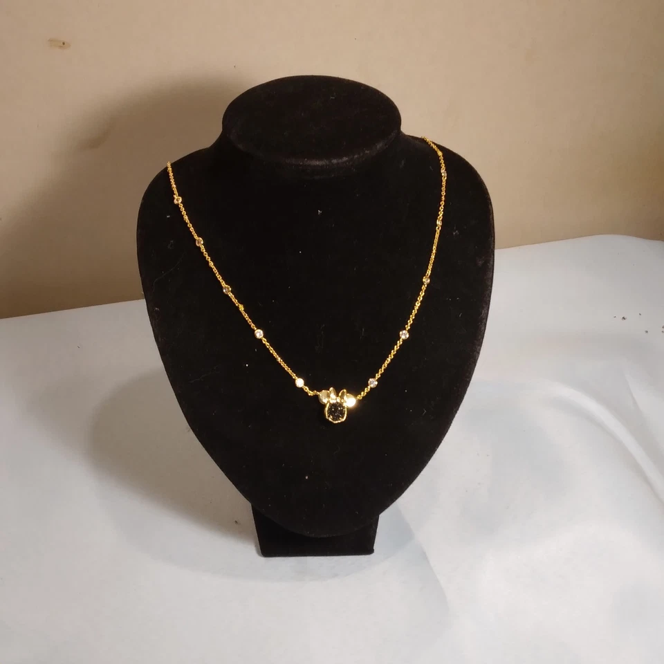 Collar Kendra Scott Disney Minnie Mouse Dorado Negro Minorista $85 Nuevo Foto 1 de 4