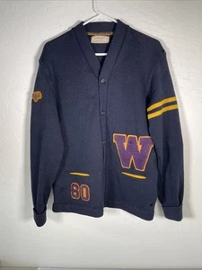 Vintage Original University of Washington UW Letterman Sweater "60" - Picture 1 of 10