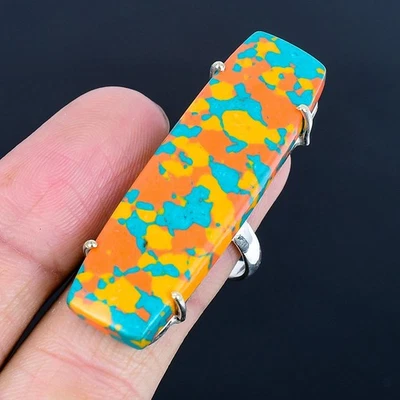 Anillo hecho a mano enchapado en plata 925 Spiny Oyster de EE. UU. talla 7,5 Foto 1 de 3