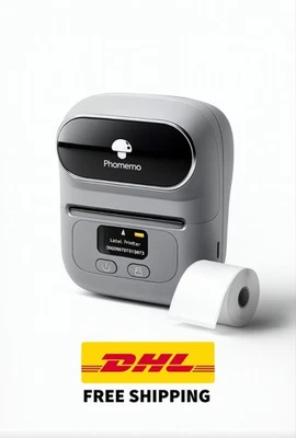 Phomemo M110 Grey Bluetooth Thermal Label Printer Barcode Sticker Maker - Image 1 of 4