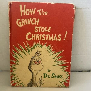 Dr Seuss How the Grinch Stole Christmas 1st Edition Book 1957 - Foto 1 di 16