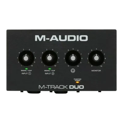 M-Audio M-Track Duo USB Audio Interface 2 In 2 Out Recording Podcasting - Image 1 of 4