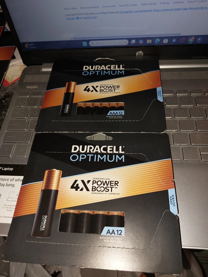 (2包) Duracell Optimum One AA 12 and One AAA 12 4x Boost — 第 1/1 张图片