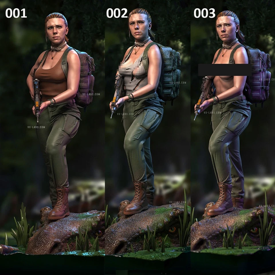 Scarlett Gunner 1/8 1/6 3D Print Model Kit Unpainted Unassembled 3 Ver NSFW - Image 1 of 4