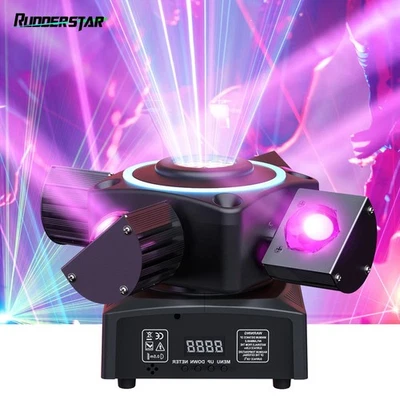 140W RGBW LED Laser Disco Effect Four-Arm Moving Head Stage Light  DMX DJ Lights - Image 1 of 4
