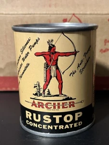 VINTAGE~ NOS~ FULL 1950s ARCHER RUSTOP CONCENTRATED 8OZ CAN~ NICE CONDITION! - Picture 1 of 9
