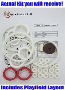 Williams Tropic 1973 divertido máquina de pinball kit de anillo de goma - Imagen 1 de 2