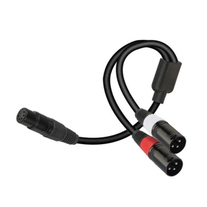 Mikrofonkabel 0,5 m XLR 5-Pin Buchse auf Dual XLR 3-Pin Stecker Audio Konvertierung - Bild 1 von 7