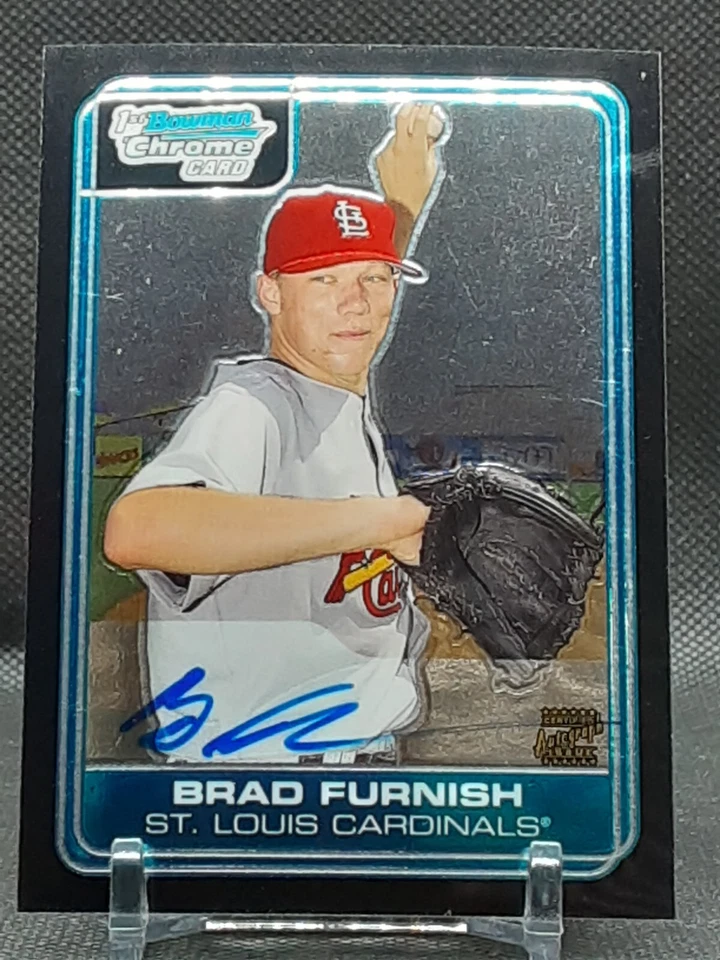 BRAD FURNISH 2007 BOWMAN CHROME PROSPECTS AUTO ROOKIE CARDINALS - Image 1 of 1