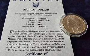 USA Silver Dollar 1884, the "Morgan Dollar" New Orleans (O) Minting - Imagen 1 de 3