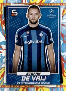 2022-23 Topps UEFA Superstars 77 Stefan de Vrij Fire & Ice Limited - Imagen 1 de 2