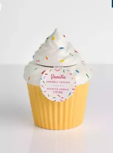 Vela tarro con forma de cupcake espolvoreado vainilla blanca - Imagen 1 de 2