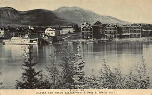 Postal de escenas de Atlin Inn Alaska y Yukón White Pass y ruta del Yukón - Imagen 1 de 2