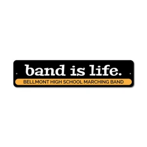 Band Is Life Schild, Marching Band Schild, individuelles Bandschild, Schule Blech Deko Schild - Bild 1 von 4