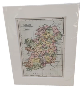 Original 1871 Antique Map of Ireland (Stuart & Brunswick Period) 7'' x 9'' Mount - Picture 1 of 3