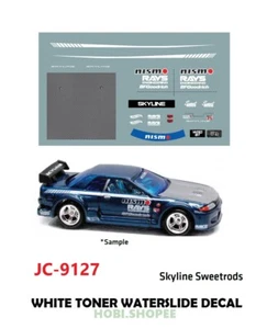 JC-9127 Calcomanía de tobogán acuático tóner blanco horizonte dulce personalizado 1:64 Hot Wheels - Imagen 1 de 4