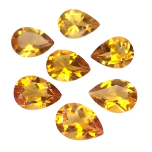4.09 CTS Yellow natural citrine pear 7pcs cut loose gemstones "see video " - Bild 1 von 2