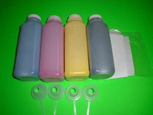 4 X Toner Refill kit + 4 Chip for Epson C1100 CX11 S050190 S050187 S05188   - Picture 1 of 2