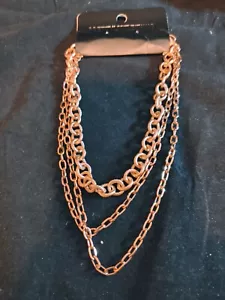 Pretty Little Things COLLAR CORTO TRIPLE CADENA ORO - 16" (10380) - Imagen 1 de 3