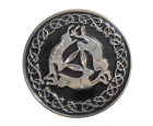 Insigne émail occulte symbole mythologique wiccan lapin celtique païen trois lièvres